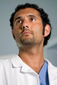 Untersichtiges Foto eines Arztes